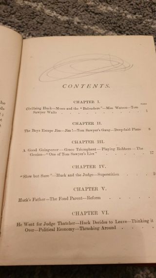 The adventures of huckleberry finn.  Mark Twain.  British 1st edition 1884 8