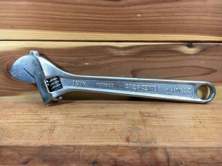 10 " Vintage Adjustable Wrench By Crescent Tool Co.  Jamestown Ny Usa Forged Alloy