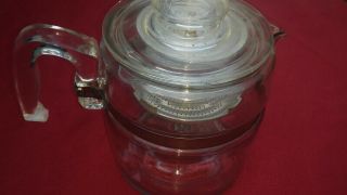 Vintage Pyrex 7756 Glass 6 Cup Coffee Pot Percolator Flameware Usa