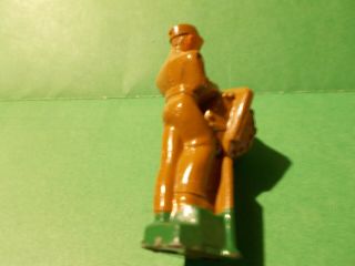 Vintage Manoil/Barclay Lead Toy Soldier Aircraft Mechanic w/Airplane Motor 5