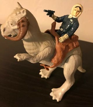 Vintage Star Wars 1980 Tauntaun " Closed Belly " W/saddle And Han With Gun