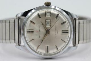 Vintage Helbros Self - Winding Day Date Mens Wristwatch For Repair