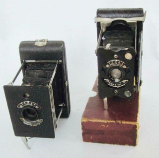 2 Vest Pocket Folding Cameras Seneca Trio & Ansco Vest Pocket 1 1916 - 1925