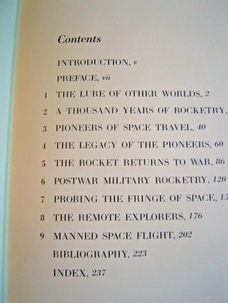 HISTORY OF ROCKETRY & SPACE TRAVEL BY WERNHER VON BRAUN & ORDWAY 1966 1ST 4