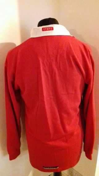 Vintage Wales national rugby union team shirt Reebok Size 34/36 3