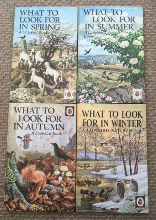 4 Vintage Ladybird What To Look For In Spring Etc Books Series 536 Full Set Vgc.