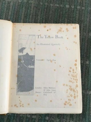 The Yellow Book Vol 1 April 1894 Beardsley Sickert Beerbohm 8