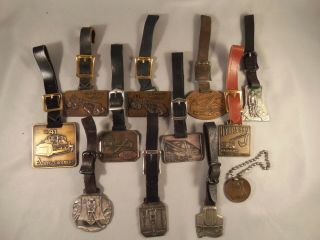 Vintage Pocket Watch Fobs - 12 Fobs - Includes Ingersoll - Rand,  Allis - Chalmers