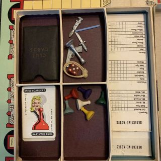 Vintage Parker Bros Clue Board Game Sherlock Holmes Version 1949 Release 7