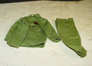 Estate Vintage Gi Joe Hasbro Adventure Team Green Fatigue Uniform Shirt Pants