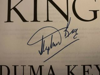 Signed by Stephen King DUMA KEY 2008 First Edition HCDJ 10
