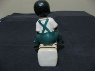 Vintage Black Americana Go With Salt And Peppers Shakers Boy On Hay 3