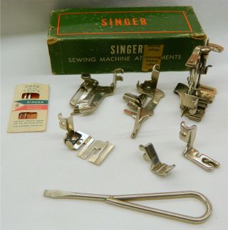 Vintage Singer Featherweight 221 222 Sewing Machine Low Shank Attachments
