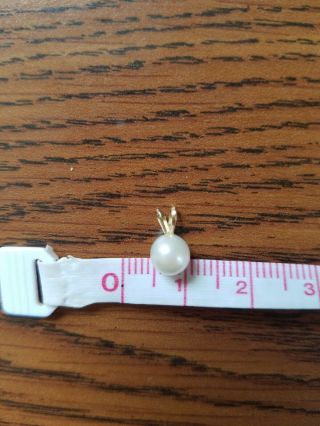 Vintage Pearl Pendant With 14k Yellow Gold Stamped