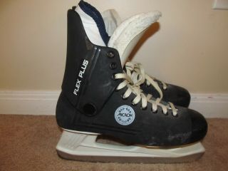 Vintage Size 9 Micron Flex Plus Ice Hockey Skates - Very Good