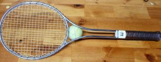 Vintage Usa Made Wilson T2000 Chrome Tubular Steel Tennis Racquet With Cover,  Ec