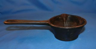 Vintage Cast Iron Lead Melting Smelting Pot Ladle Pour Spout