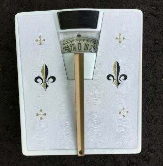 Vintage Detecto Bathroom Scales Fluer - De - Lis Decorated Correct Weight/working