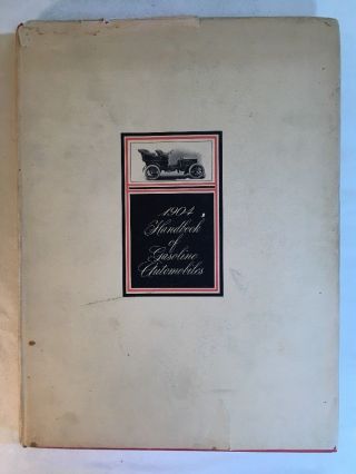 1904 Handbook Of Gasoline Automobile - 1969 Hb Book; Cars,  History Vintage