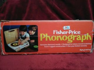 Vintage Children ' s Fisher Price Phonograph Record Player 3