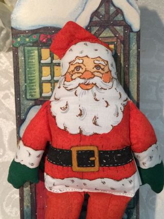 Vintage Hallmark Santa Christmas Decor Holiday Doll W/ Box 6 3/4”