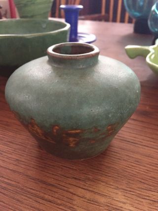 Vintage Mid Century Modern Retro Pottery Vase,  Pot,  Asian?