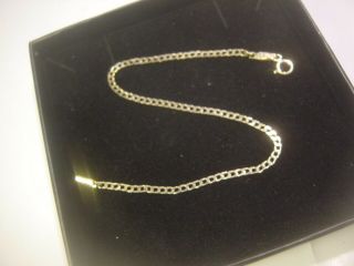 Vintage Solid 9 Ct Yellow Gold Slim Curb Bracelet - Lovley Design - 7 " Quality