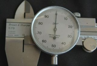 Brown & Sharpe Swiss Made 0 - 6 " Dial Caliper 579 Machinist Vintage - No Case