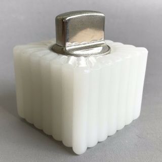Vintage Zippo Bradford Table Lighter In White Cube/square Base Made In Zippo Usa
