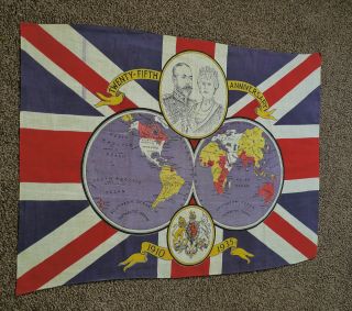 Old British Empire Vintage Union Jack Flag Dated 1935