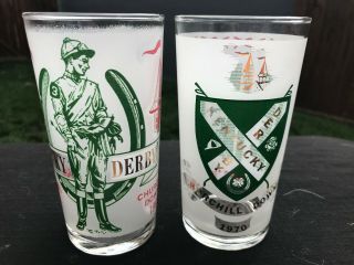 Set Of Two Vintage Kentucky Derby Glasses - 1969 And 1970