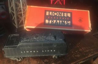 Vintage Post War 1946 - 49 Lionel Trains Early Coal Tender 2466 Wx W/box