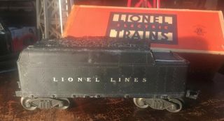 Vintage Post War 1946 - 49 Lionel Trains Early Coal Tender 2466 WX w/box 3