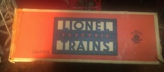 Vintage Post War 1946 - 49 Lionel Trains Early Coal Tender 2466 WX w/box 7