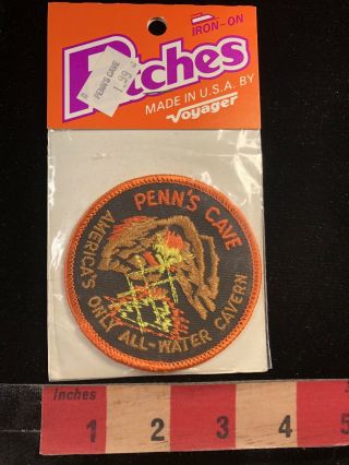 Vtg Voyager Penn’s Cave America’s Only All Water Cavern Pennsylvania Patch 93k2