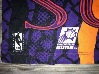 Vintage 90’s Men’s Phoenix Suns Magic Johnson T ' s All Over Print T - Shirt Size L 4