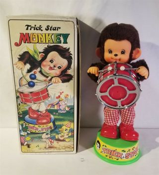 Lmas Vintage Battery Operated Trick Star Monkey W Drum Kuang Mei Toys