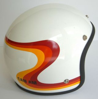 Vtg 1970s Orig Can - Am Bombardier Factory Motorcycle Helmet Enduro Tnt Race Mx