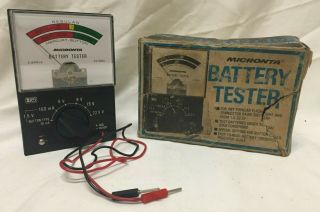 Vintage Micronta Battery Tester 22 - 030a With Box &