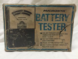 Vintage Micronta Battery Tester 22 - 030A With Box & 2