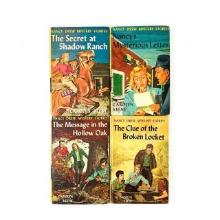 Vintage Nancy Drew Mystery Stories Set Of 4 Book Club Edition Vgc