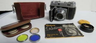 Kodak Retina Iia Camera Bundle Xenon 2/50 Schneider Kreuznach Type 016 Germany