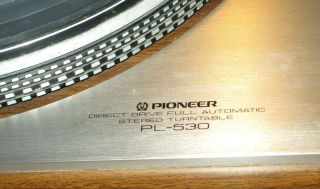 Pioneer PL - 530 direct drive turntable,  RESTORE or PARTS 3