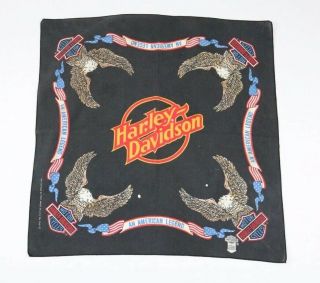 Vintage Harley Davidson Made In Usa Handkerchief Bandana L@@k