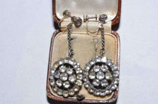 Glorious Vintage Regency Paste Dropper Earrings