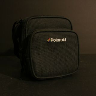 Vintage Polaroid Camera Bag Case Black Soft Adjustable Strap Packable