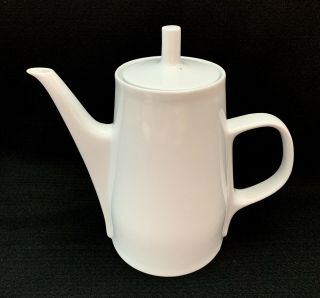 Vintage Melitta White Porcelain Teapot Coffee Pot Germany Jupp Ernst Mid Century
