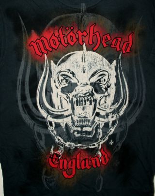 Vintage Motorhead Rock Festival Concert Music Tour Black T - Shirt Nos Sample