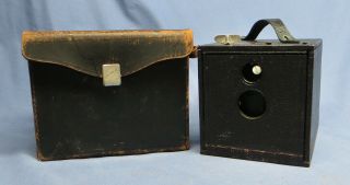 Antique Early 1900s Eastman Kodak Flexo No 2 Box Camera W/original Leather Case