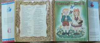 Vintage Little Golden Book HANSEL AND GRETEL w/dust jacket 1st print 1945 2